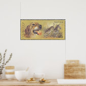 UdSSR Briefmarke Poster Jagd Hund 03 (Küche)