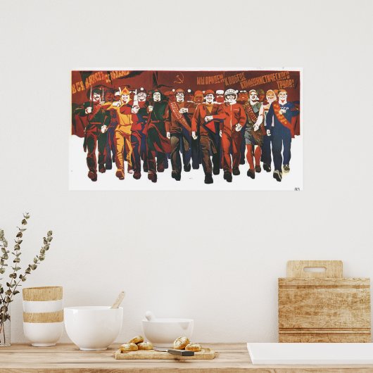 UdSSR CCCP Kalter Krieg Sowjetunion Gewerkschaft P Poster (Küche)