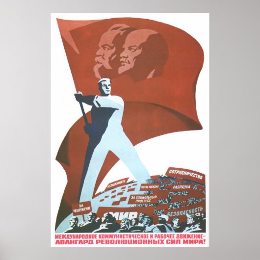 UdSSR CCCP Kalter Krieg Sowjetunion Gewerkschaft P Poster (Vorne)