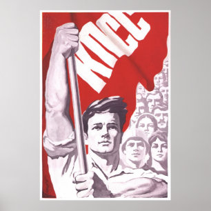 UdSSR CCCP Kalter Krieg Sowjetunion Gewerkschaft P Poster