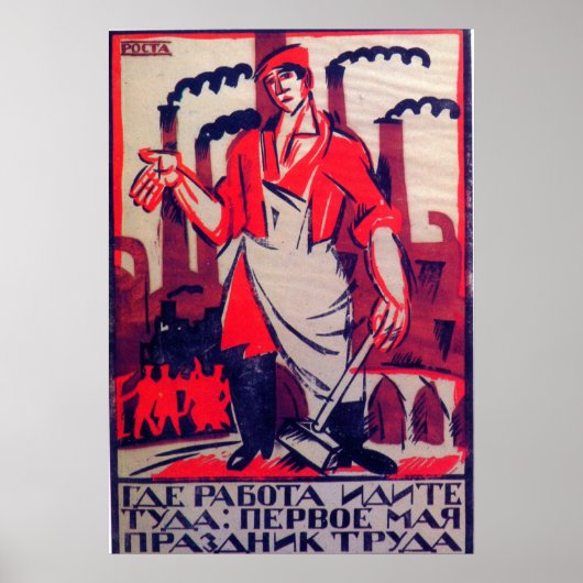 UdSSR CCCP Kalter Krieg Sowjetunion Gewerkschaft P Poster (Vorne)