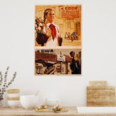 UdSSR CCCP Kalter Krieg Sowjetunion Gewerkschaft P Poster (Küche)