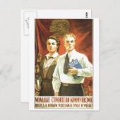 UdSSR CCCP Kalter Krieg Sowjetunion Gewerkschaft P Postkarte (Vorne/Hinten)