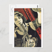 UdSSR CCCP Kalter Krieg Sowjetunion Gewerkschaft P Postkarte (Vorne/Hinten)