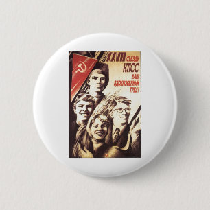 UdSSR CCCP Kalter Krieg Sowjetunion Propagandaplak Button