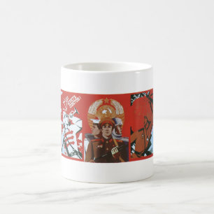 UdSSR CCCP Kalter Krieg Sowjetunion Propagandaplak Kaffeetasse