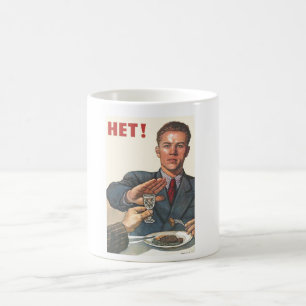 UdSSR CCCP Kalter Krieg Sowjetunion Propagandaplak Kaffeetasse