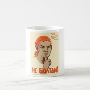 UdSSR CCCP Kalter Krieg Sowjetunion Propagandaplak Kaffeetasse