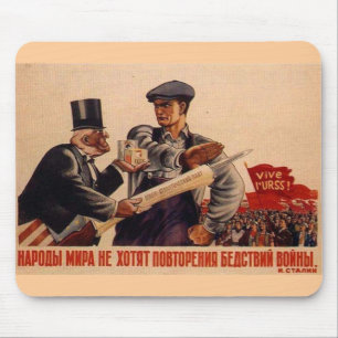 UdSSR CCCP Kalter Krieg Sowjetunion Propagandaplak Mousepad