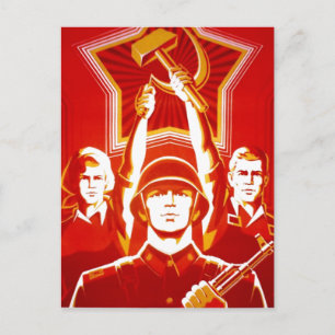 UdSSR CCCP Kalter Krieg Sowjetunion Propagandaplak Postkarte