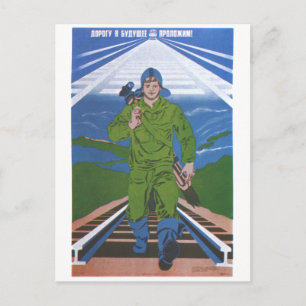 UdSSR CCCP Kalter Krieg Sowjetunion Propagandaplak Postkarte