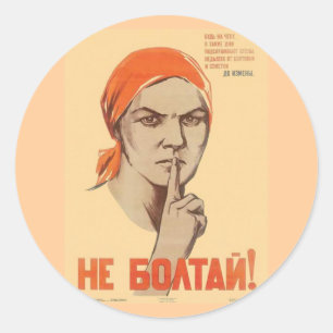 UdSSR CCCP Kalter Krieg Sowjetunion Propagandaplak Runder Aufkleber