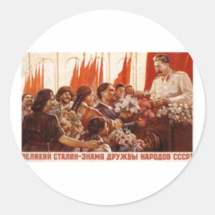 UdSSR CCCP Kalter Krieg Sowjetunion Propagandaplak Runder Aufkleber