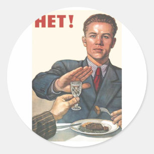 UdSSR CCCP Kalter Krieg Sowjetunion Propagandaplak Runder Aufkleber