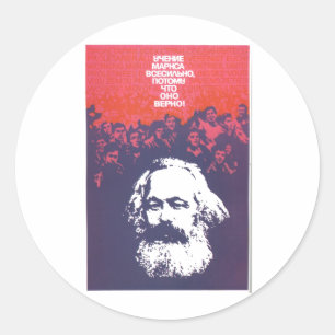 UdSSR CCCP Kalter Krieg Sowjetunion Propagandaplak Runder Aufkleber