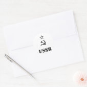 UdSSR / CCCP / URSS Runder Aufkleber (Umschlag)