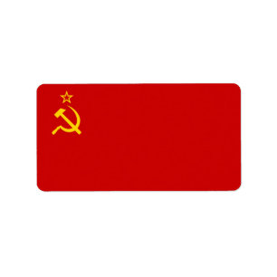 UdSSR-Flagge Adressaufkleber