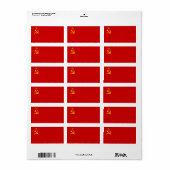 UdSSR-Flagge Adressaufkleber (Vorne)