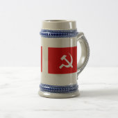 UDSSR-Flagge Bierglas (VorderseiteRechts)