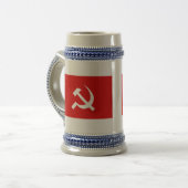 UDSSR-Flagge Bierglas (Vorderseite Links)