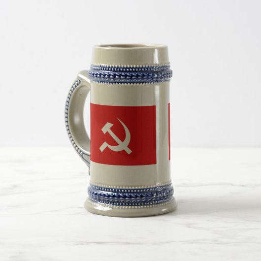 UDSSR-Flagge Bierglas (Vorderseite Links)