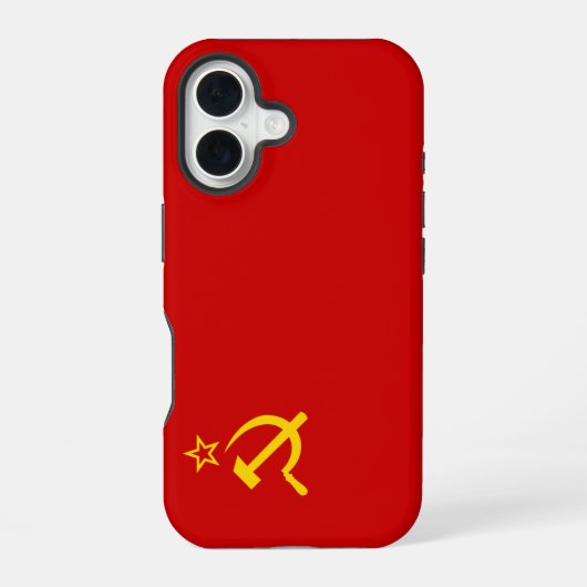 UdSSR-Flagge iPhone 16 Hülle (Rückseite)
