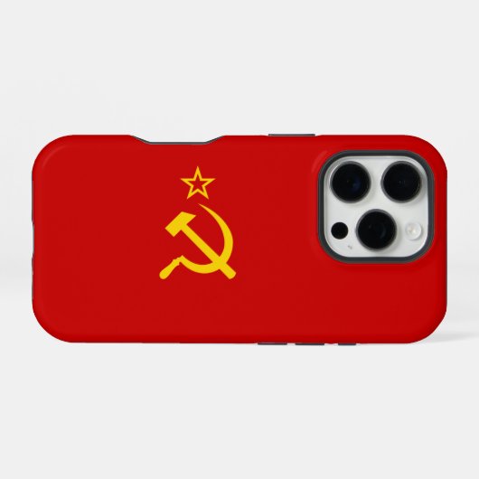 UdSSR-Flagge iPhone Hülle (Rückseite (Horizontal))