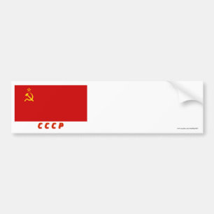UDSSR-Flagge mit Initialen Autoaufkleber