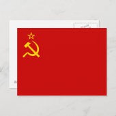 UdSSR-Flagge Postkarte (Vorne/Hinten)