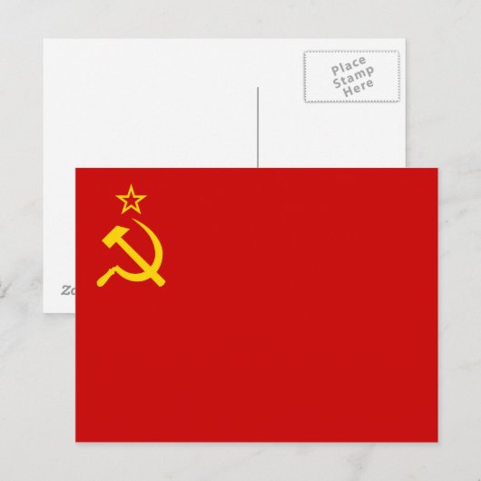 UdSSR-Flagge Postkarte (Vorne/Hinten)