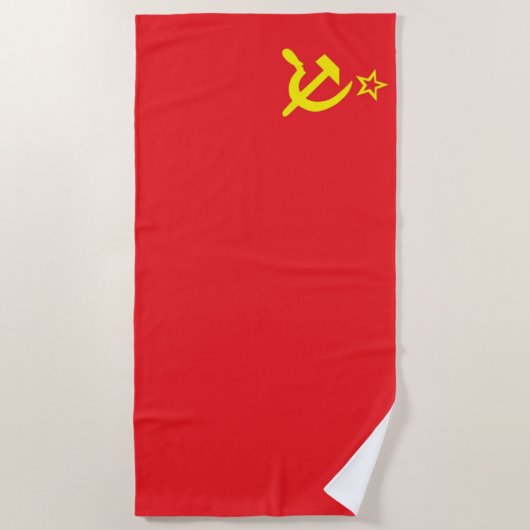 UdSSR-Flagge Strandtuch (Vorderseite)