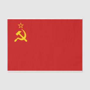 UdSSR-Gewerkschaft Flagge Kommunistische Sichel un Seidenpapier