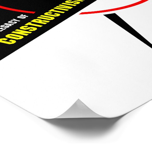 UdSSR-Hammer und Sichel, Art des Konstruktivismus Poster (Ecke)