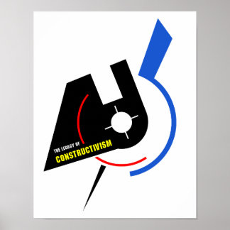 UdSSR-Hammer und Sichel, Art des Konstruktivismus Poster