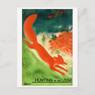 UdSSR Jagd Restauriertes Vintage-Reiseposter Postkarte