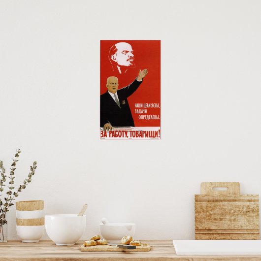 UdSSR-Propaganda Nikita Chruschtschow 1962 Poster (Küche)