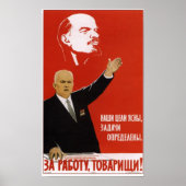 UdSSR-Propaganda Nikita Chruschtschow 1962 Poster (Vorne)