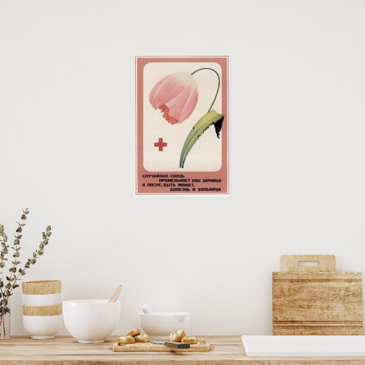 UdSSR-Propaganda "Random-Liebe" 1986 Poster (Küche)