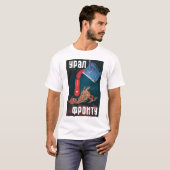 UDSSR, Russe, Sowjet, Propaganda, Krieg, Weltkrieg T-Shirt (Vorne ganz)