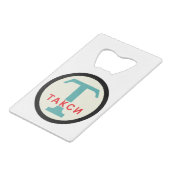 UdSSR / Russisch Vintag / Retro Taxicab Stand Zeic Kreditkartenflaschenöffner (Rückseite Schrägansicht)