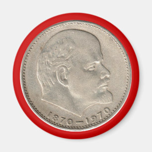 UdsSR Rußland Rubel USSR Russia Rouble Ruble Lenin Magnet