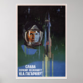 UdSSR sowjetische Luftfahrt Y. A. Gagarin 1961 Poster (Vorne)