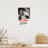 UdSSR, sowjetische Propaganda 1954 Poster (Küche)