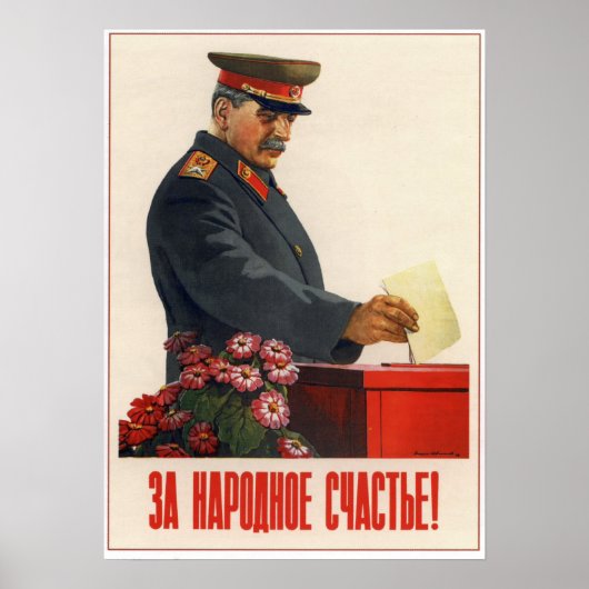 UdSSR, sowjetische Propaganda Stalin 1950 Poster (Vorne)