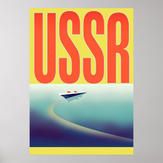 UdSSR sowjetisches Reiseplakat Poster (Vorne)
