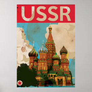 UdSSR Sowjetisches Vintage-Reiseposter Poster