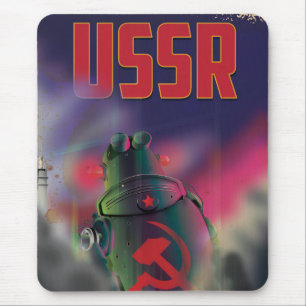 UdSSR Sowjetrussland Cartoon-Reiseposter-Kunst. Mousepad