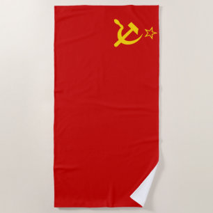 UdSSR Sowjetunion-Flagge Kommunistisch Sichel und Strandtuch
