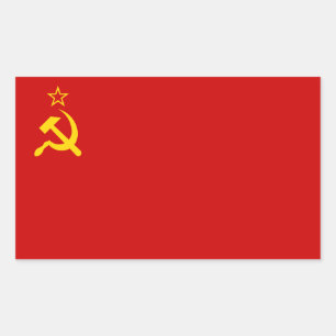 UdSSR Sowjetunion-Flagge Kommunistische Sichel und Rechteckiger Aufkleber