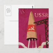 UdSSR Vintage Poster Postkarte (Vorne/Hinten)